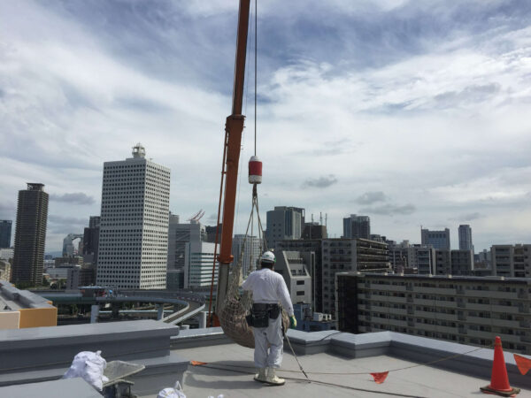 屋上基礎工事